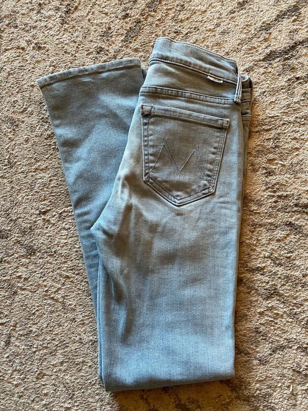 MOTHER The Rascal Ankle Jeans Light Wash Straight Leg Denim Size 24